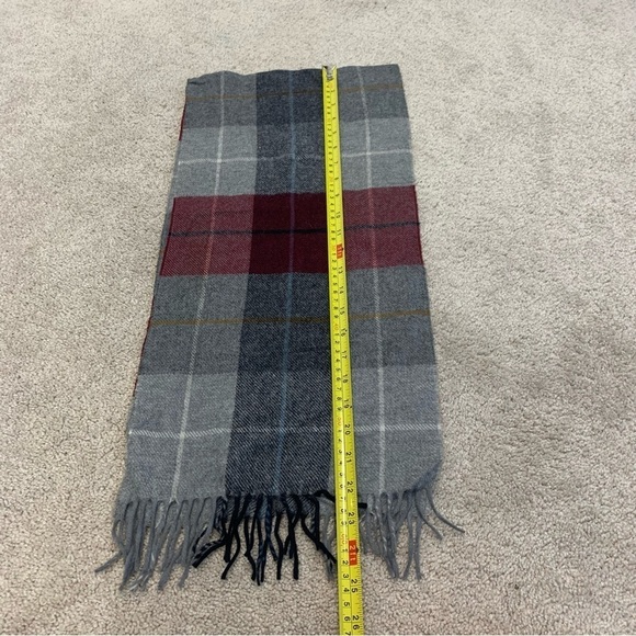 BURGUNDY red gray unisex fall winter scarf🇨🇦 - Picture 3 of 3